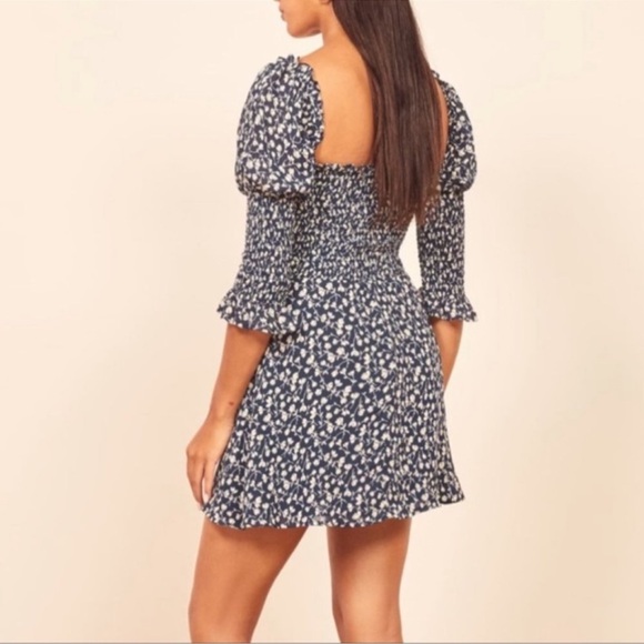 Reformation Loulou mini Dress In Elyse Size M NWT - Picture 2 of 8